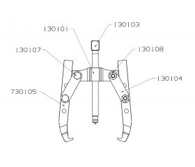 EXTRACTOR FORZA SERIE 7300 MECÁNICO DE 2 PATAS